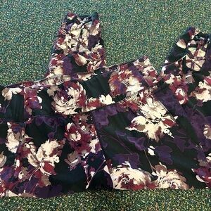 Livi Active Floral Leggings with Purple and White Design 22/24